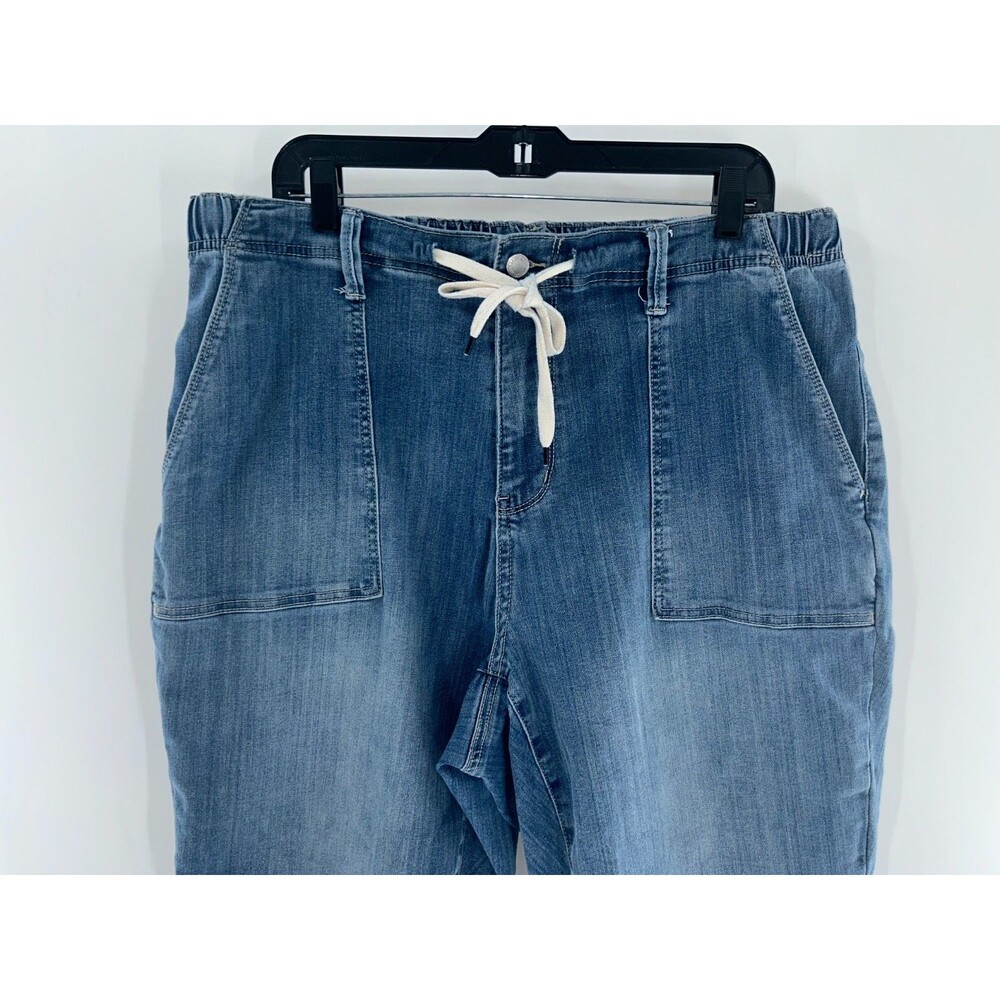 Women's Judy Blue High Rise Drawstring Denim Joggers Size 18W - Picture 2 of 7